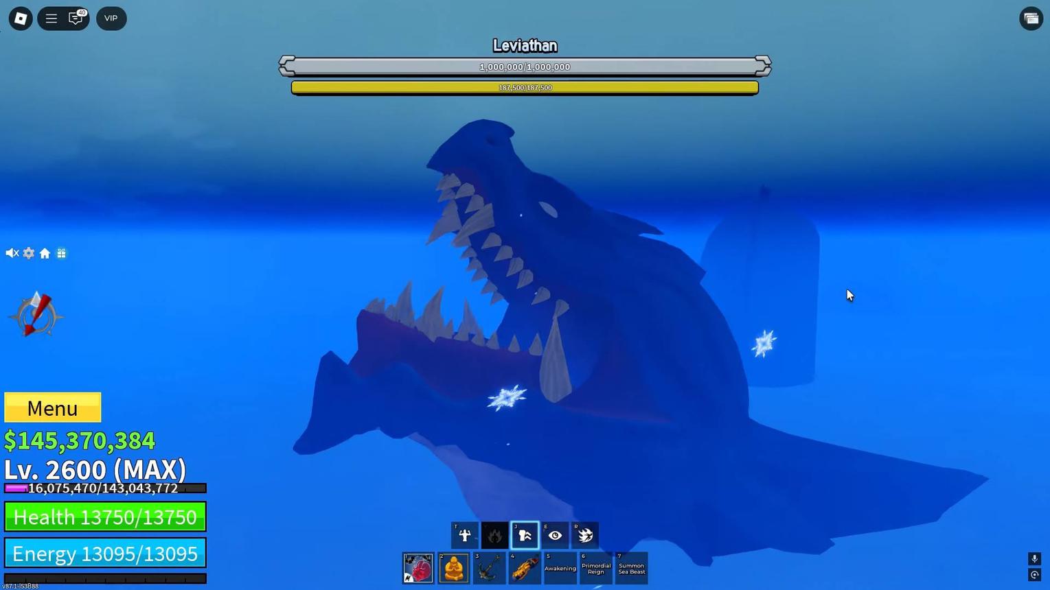 Leviathan boss in Blox Fruits