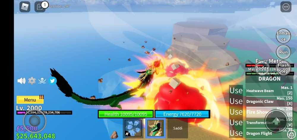 Blox Fruits combat screenshot