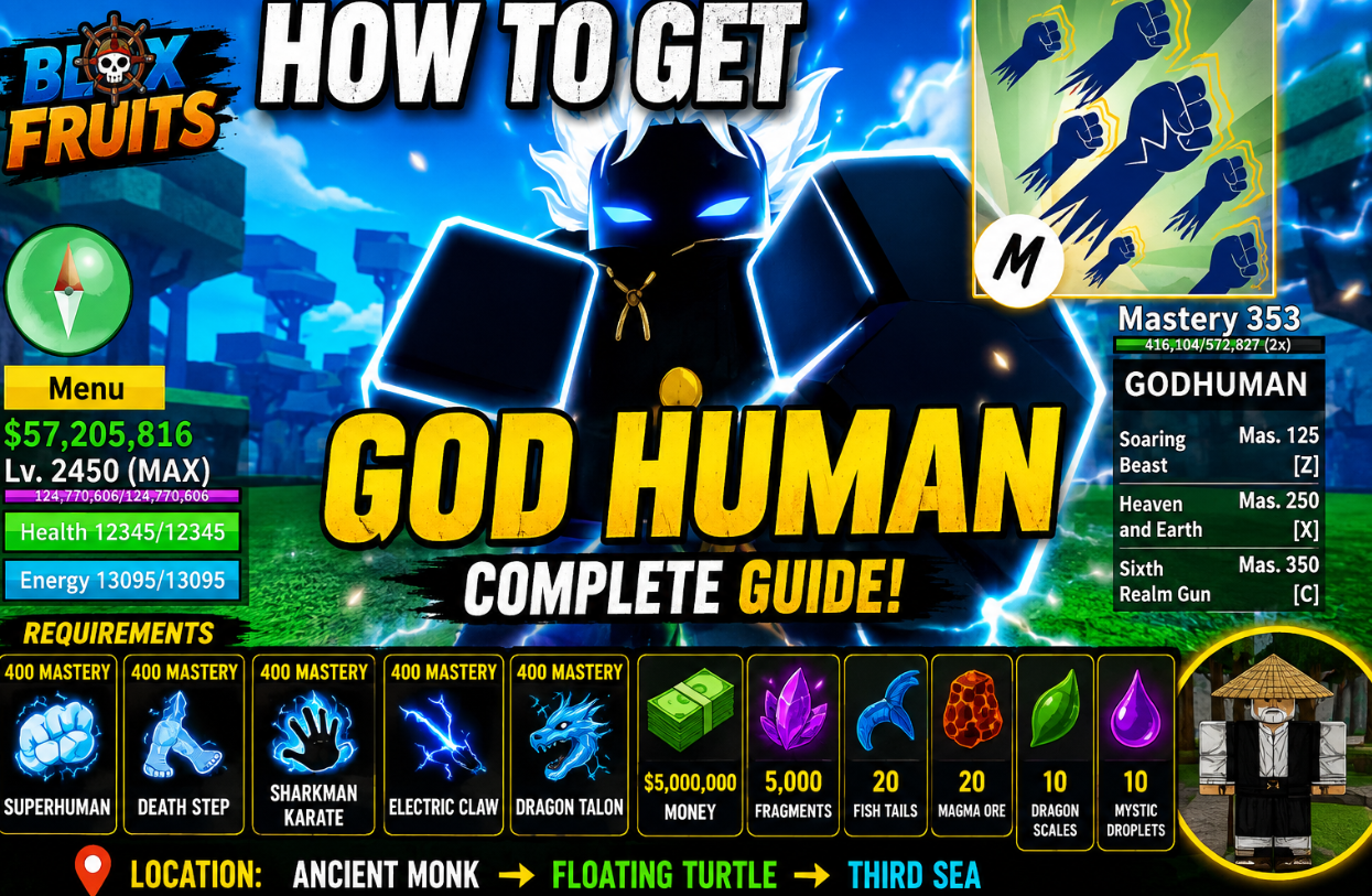 How to Get Godhuman in Blox Fruits guide cover image