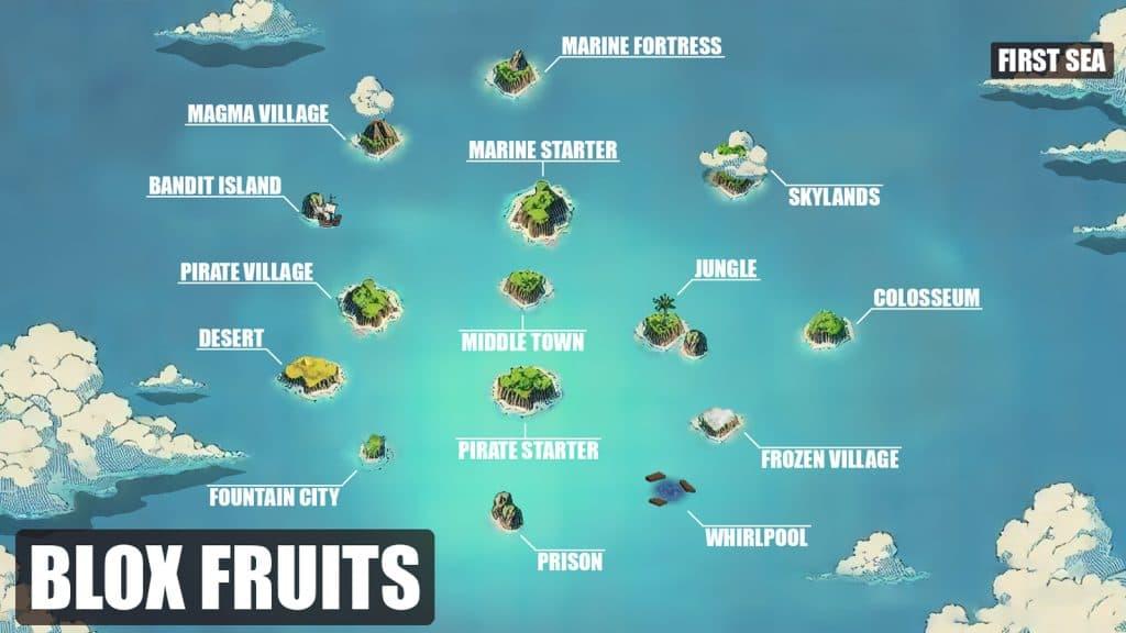Blox Fruits First Sea map
